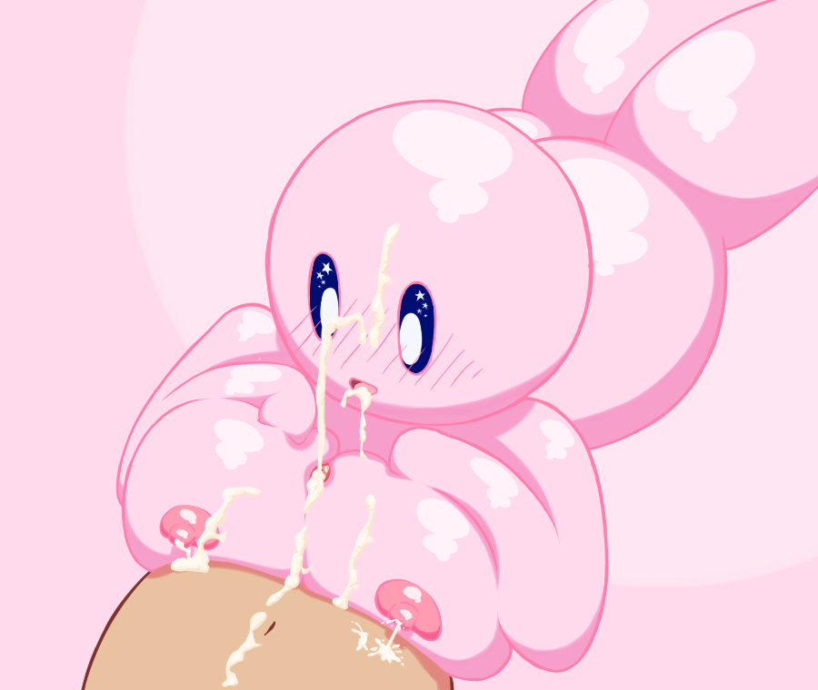 adorable ass big_breasts blue_eyes blush blushing boobs breast_grab breasts butt cum cum_in_breasts cum_in_face cum_in_mouth cute cute_face female female_kirby happy happy_face kirby kirby_(series) kirby_fem looking_down looking_down_at_viewer milk milking outercourse paizuri penis pink_body pink_skin smile thewill