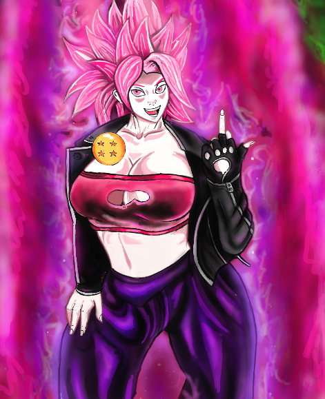 1girls 2019 :d abs aura bad_girl big_breasts biker_clothes biker_jacket black_gloves black_jacket breasts caulifla cleavage curvaceous curvy curvy_body curvy_female curvy_figure dragon_ball dragon_ball_(object) dragon_ball_super fanart female female_focus female_on_top female_only fingerless_gloves flipping_off hand_on_hip hi_res hips looking_at_viewer looking_pleasured middle_finger muscular muscular_female pale-skinned_female pale_skin pink_eyes pink_hair pink_tubetop purple_pants saiyan shiny_breasts shiny_clothes shiny_hair shiny_skin smile smiling smiling_at_viewer solo solo_female solo_focus spiky_hair super_saiyan super_saiyan_rose thatdirtymexican92 thighs tube_top tubetop