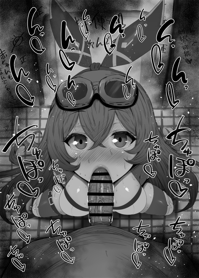 1boy, 1girls, amber (genshin impact), bar censor, big breasts, big penis, black and white, blush, boots, breasts, cape, censored, dark skin, dark-skinned male, deepthroat mark, deepthroat no hands, detailed background, drooling, eye contact, eyelashes, fellatio, female, genshin impact, hair ornament, hands-free, hat, heart, humanoid, indoor, inside, interracial, kurotama, long hair, looking at viewer, male, male pov, oral, oral sex, penis, pov, ribbon, room, saliva, saliva trail, shiny, shiny skin, sketch, sound effects, squatting, sweat, text, tied hair, toilet, vein, veins, veiny, veiny penis