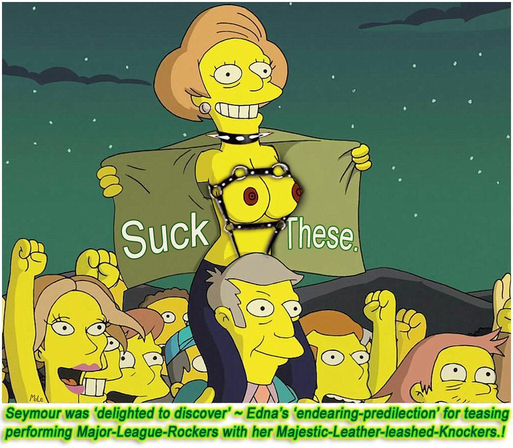 breasts clothes color edna_krabappel female human male mole multiple_females multiple_males night nipples outdoors seymour_skinner shoulder_ride tagme the_simpsons