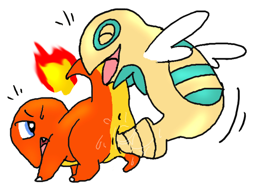 artist_request charmander dunsparce fire interspecies nintendo pokémon_(species) pokemon pokemon_gsc pokemon_rgby tagme tail tail_fire