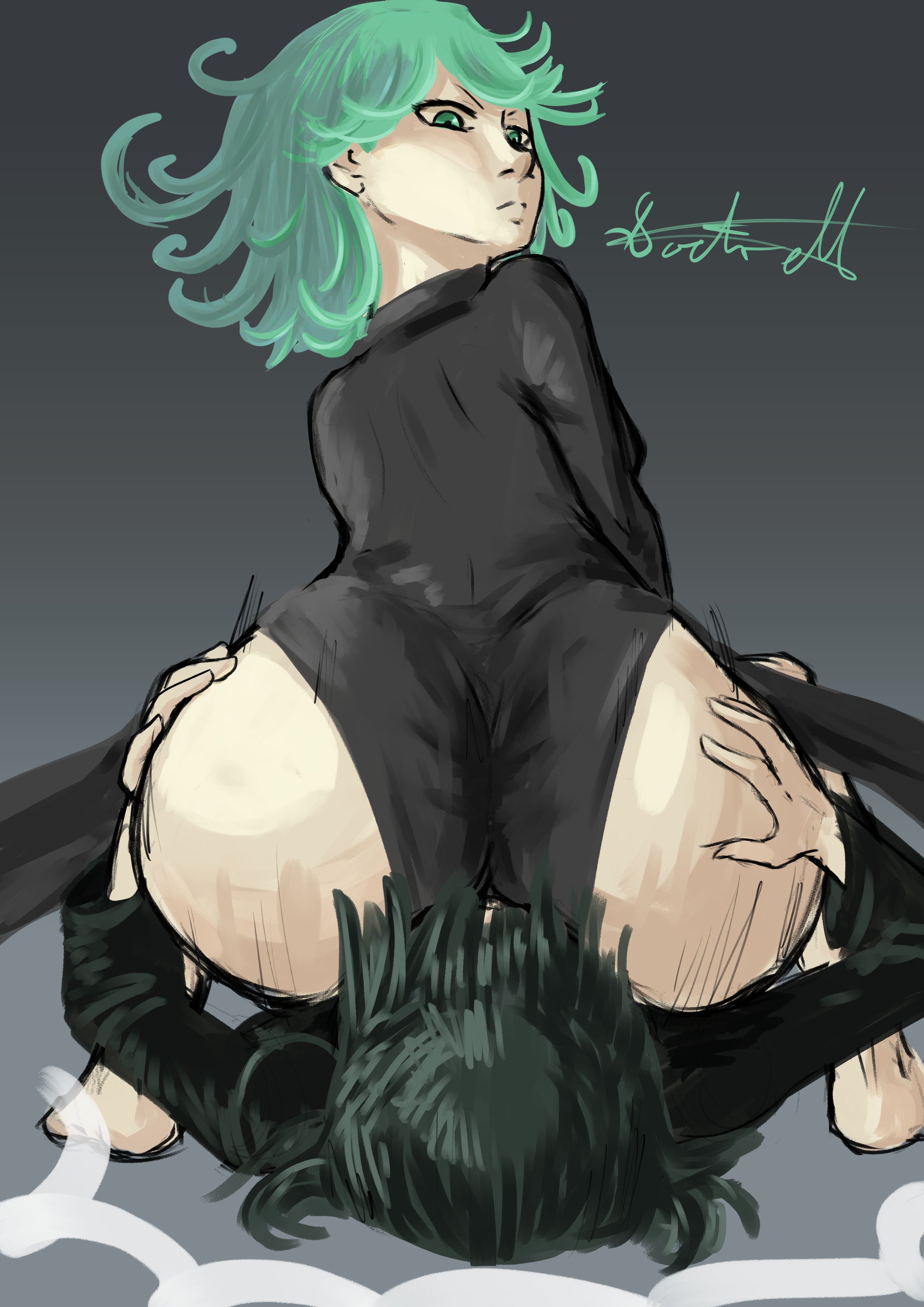 2girls, ass, big ass, curly hair, cute, doktor malefic, eyelashes, facesitting, female, female only, fringe, fubuki (one-punch man), glaring, green eyes, green hair, incest, lesbian sex, licking ass, licking pussy, looking back, looking down, multiple females, multiple girls, one-punch man, oral, pale skin, pussy, short hair, shounen jump, sisters, sitting on face, size difference, skinny, small dom big sub, smaller female, spread ass, tatsumaki, yuri