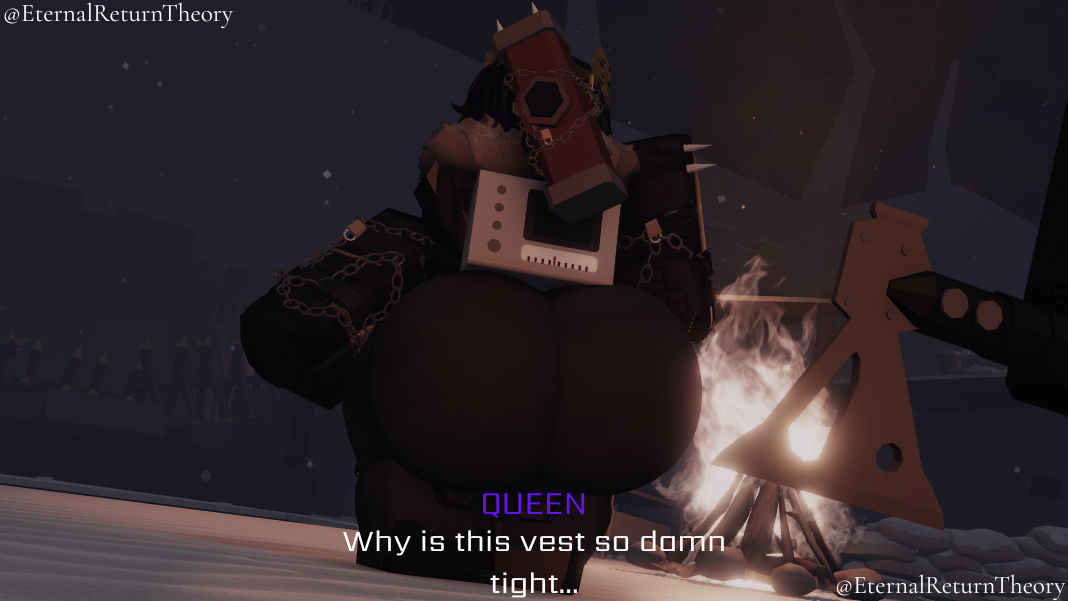 1girls 3d ass big_ass clothed decaying_winter dialogue english_text roblox roblox_game robloxian sledge_queen solo solo_focus tagme tagme_(artist) text