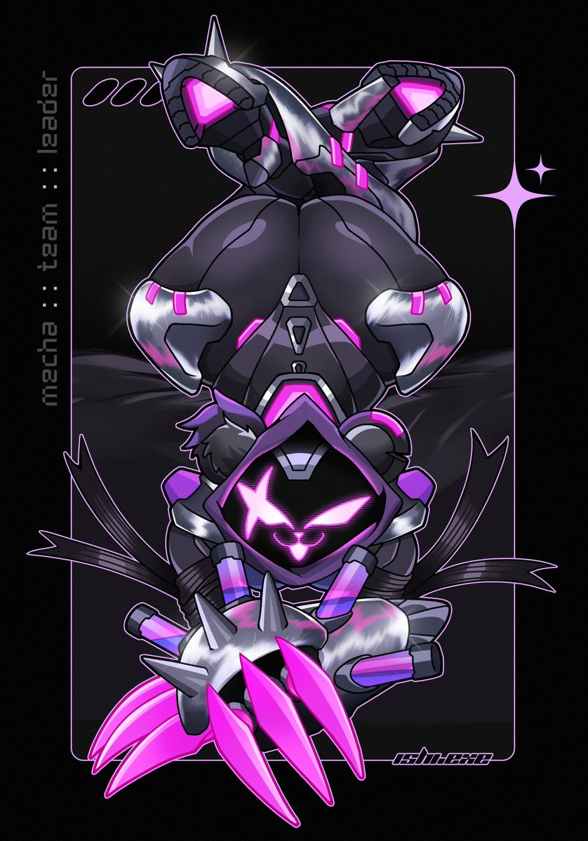 ass, bent over, claws, female, fortnite, ishiexe, looking at viewer, mecha, raven team leader, robot, watermark