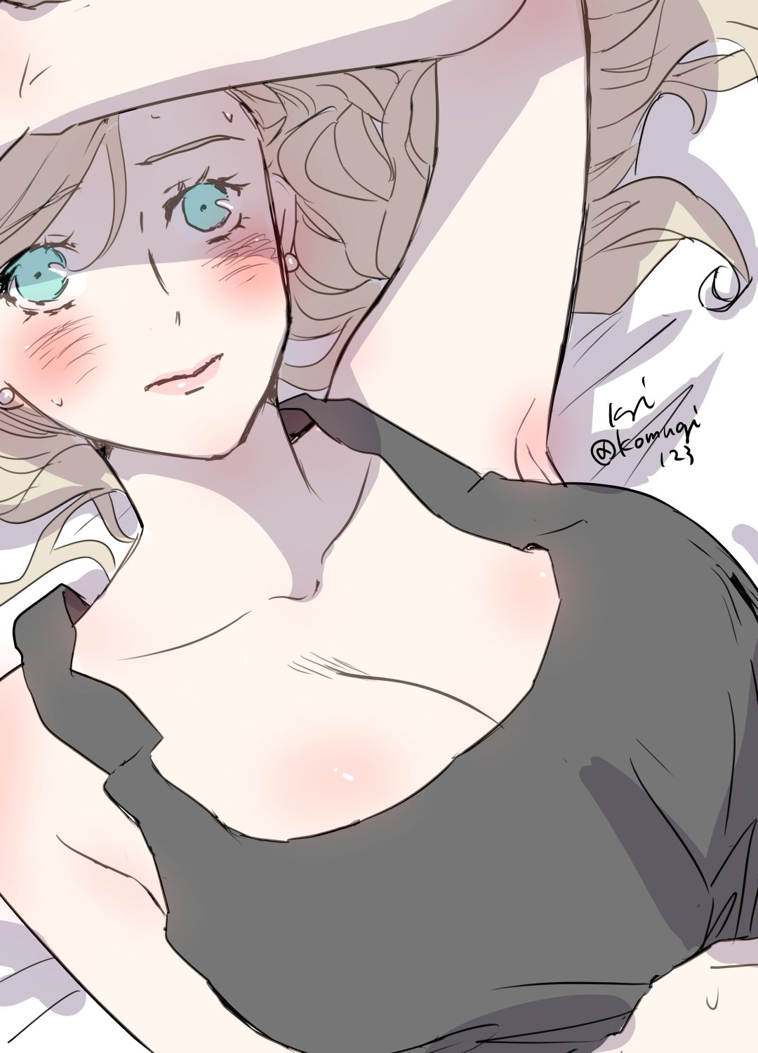 1girls, ann takamaki, atlus, blush, breasts, cleavage, female, female only, human, komugi123, persona, persona 5, sega, solo, solo female, twintails