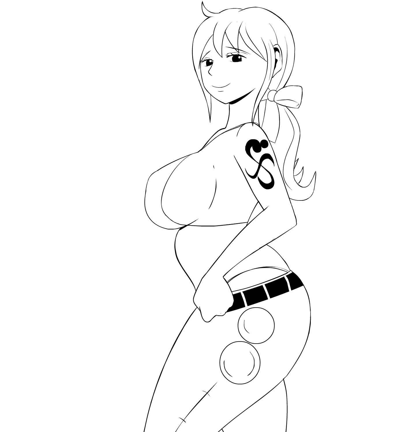1girls, alternate hairstyle, anal, anal invitation, anal suggest, animated, animated gif, anus, ass, ass focus, bent over, big ass, breasts, female, female only, gaping, gaping anus, imminent anal, imminent sex, inviting, inviting to sex, large ass, large breasts, long hair, looking at viewer, looking back, monochrome, nami (one piece), one piece, open mouth, panties, ponytail, presenting, presenting anus, presenting ass, presenting hindquarters, scrabble007, shounen jump, sideboob, smile, solo, source request, spread anus, spread ass, underwear, undressing