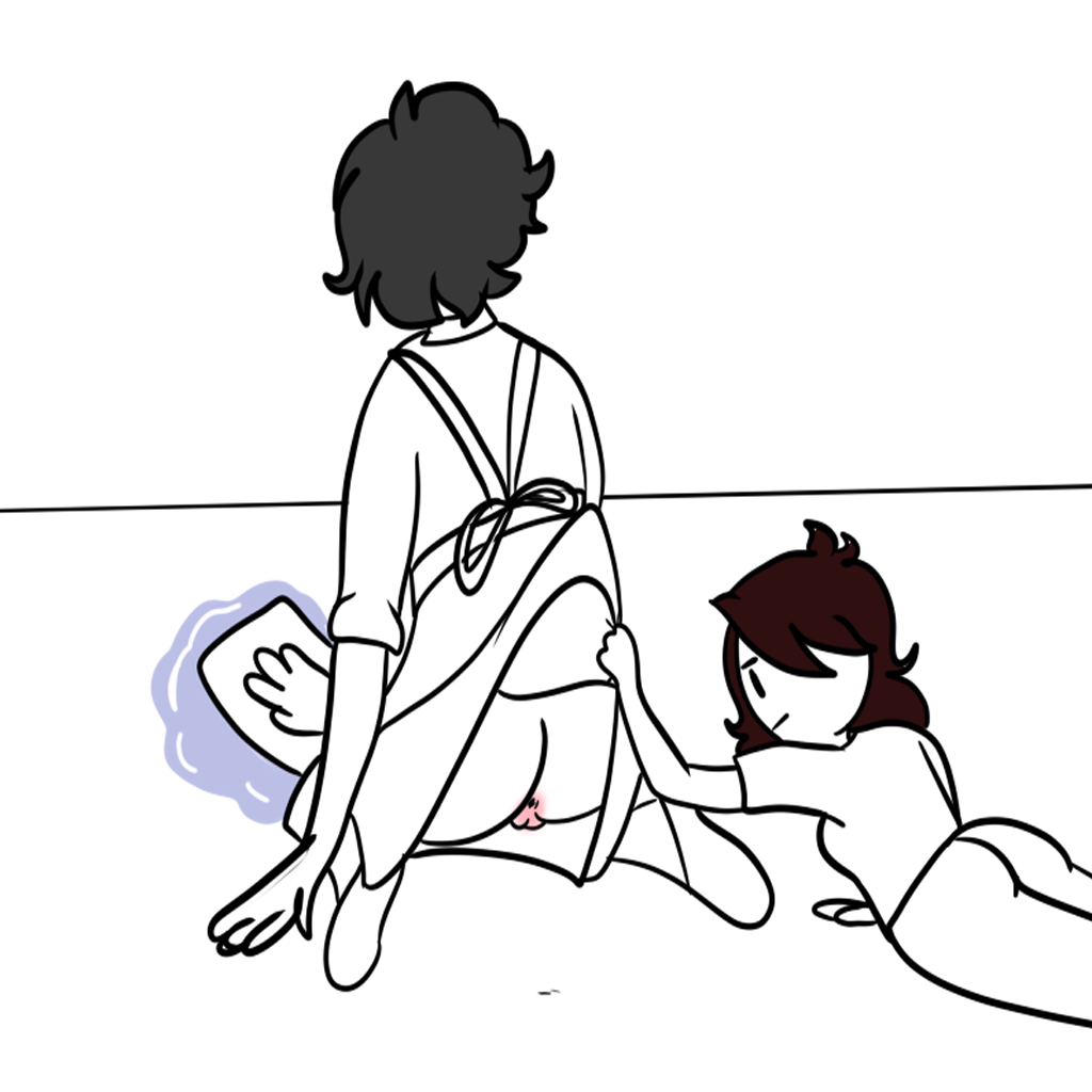 age_difference ass dress_lift exposed_anus exposed_ass jaiden jaiden_animations jaidenanimations no_panties somebodyendme18 younger_female youtube yuri