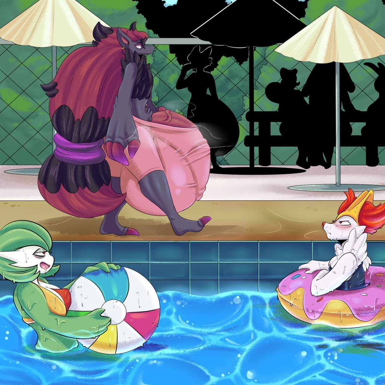 bulge, coldfrontvelvet, lover (coldfrontvelvet), pokemon, pokemon (species), zoroark