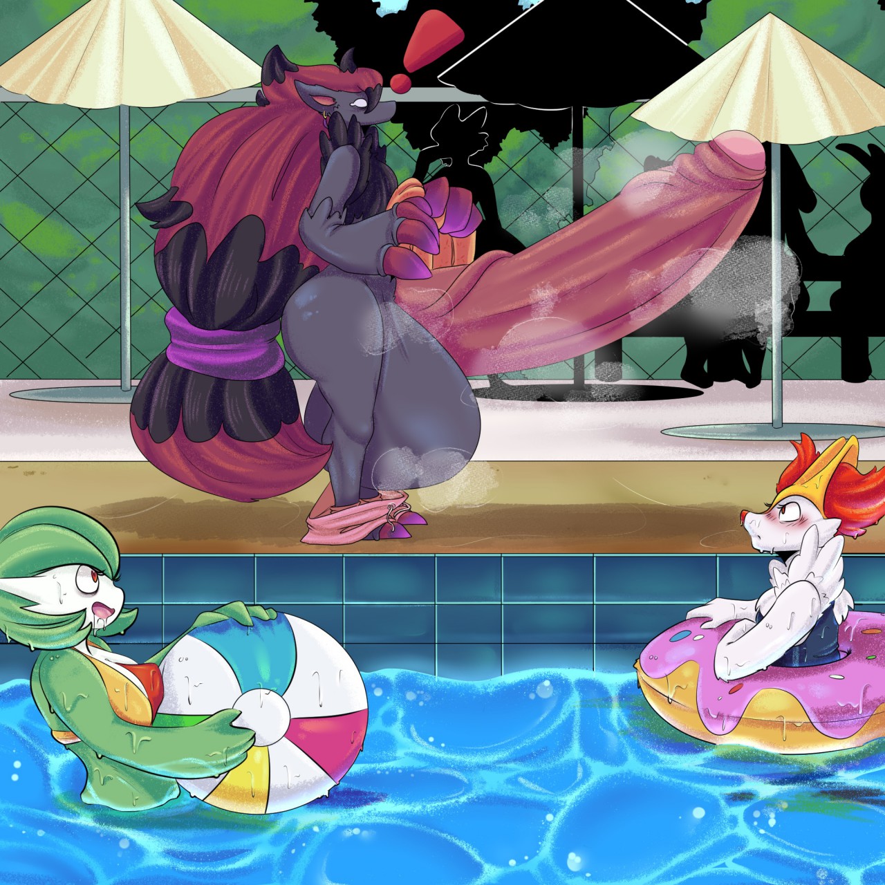 big penis, coldfrontvelvet, lover (coldfrontvelvet), male, penis, pokemon, pokemon (species), zoroark