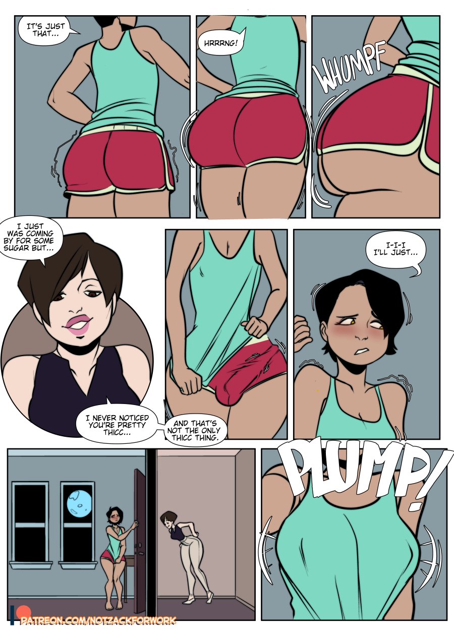 1boy, 2girls, ass, ass expansion, breast expansion, breast growth, breast growth (enlargement), breasts, comic, erection, erection under clothes, expansion, female, full moon, genderswap, genderswap (mtf), male, notzackforwork, rule 63, wide hips