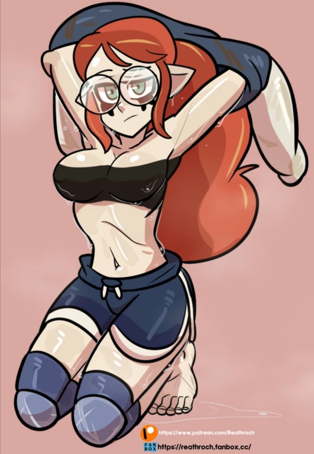 1girls, big breasts, breasts, disney, disney channel, female, lilith clawthorne, lilith clawthorne (young), reathroch, smooth skin, sports uniform, sweating, the owl house, witch (the owl house), young