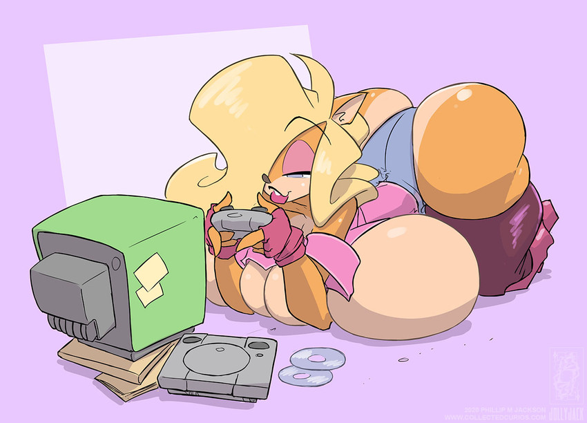 1girls, 2020, activision, anthro, ass, ass up, big ass, big breasts, bimbo, breasts, cleavage, crash (series), crash bandicoot (series), female, female only, furry, huge breasts, jolly jack, solo, solo female, tawna bandicoot, thick thighs