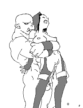 1boy, 1girls, animated, breasts, clothing, cum, cum in pussy, cum inside, deep penetration, erection, female, female human, female penetrated, femsub, forced, gif, headwear, held up, human, interspecies, large breasts, legwear, male, male penetrating, male penetrating female, maledom, nipples, nude, nude male, ogre, penetration, penis, pussy, rabiane (sinisistar), sex, sinisistar, stomach bulge, straight, tagme, vaginal penetration