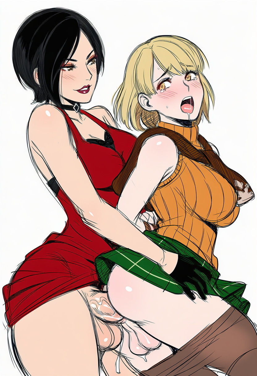 2futas ada_wong anal dress_lift forced forced_anal futa_on_futa futanari no_panties pants_down raped_by_futa resident_evil resident_evil_4 video_game_character video_game_franchise