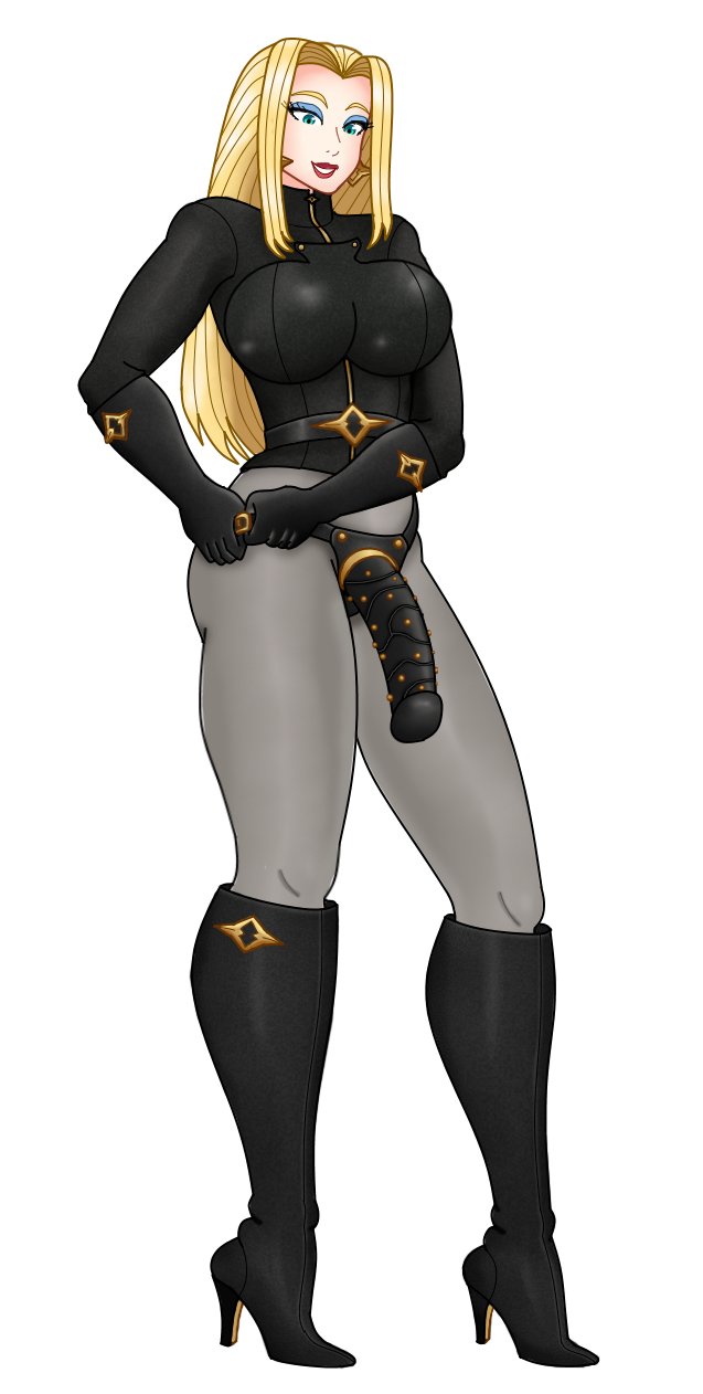 1girls, art trade, black dildo, black dress, black gloves, black strap-on, blonde hair, blush, boot fetish, boots, breasts, canonlewd, commission, dildo, dominant female, dominatrix, dress, enkaboots, eyeshadow, female, femdom, gentle femdom, gloves, high collar, high heel boots, high heels, highres, indoors, large breasts, larger female, latex, leather, leather boots, leather clothing, leather gloves, leather jacket, leather skirt, leather topwear, leggings, leotard, lipstick, long hair, looking at viewer, makeup, male, mature female, milf, mommy, mommy kink, nervous, nervous sweating, original, pantyhose, pegging, presenting strap-on, seducing, seduction, seductive, seductive body, seductive eyes, seductive gaze, seductive look, seductive pose, seductive smile, smile, strap, strap-on, strap-on dildo, strapon, studded dildo, sweat, tagme, tall female, teasing