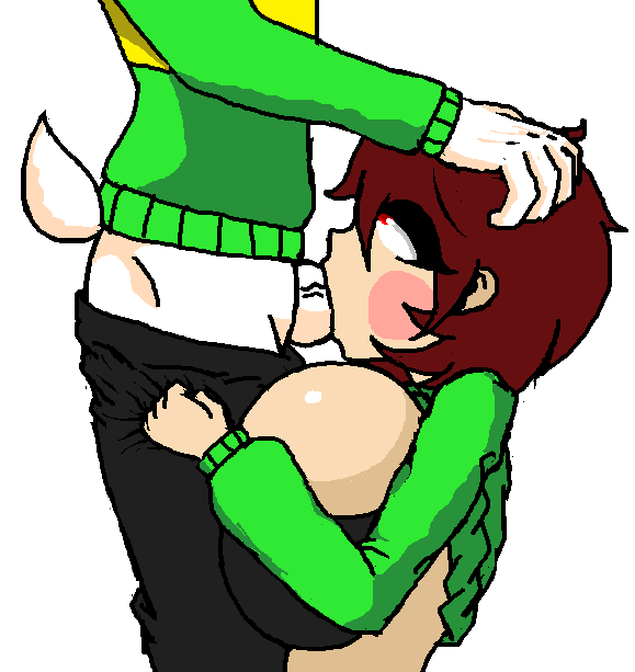 1boy 1girls anthro anthro_on_human asriel_dreemurr big_breasts big_penis blowjob breasts brown_hair chara deepthroat fellatio female female_human femsub green_shirt human large_breasts male/female male_anthro male_anthro/female_human maledom oral oral_sex penis red_eyes shirt_lift step-incest the_absolute undertale undertale_fanfiction