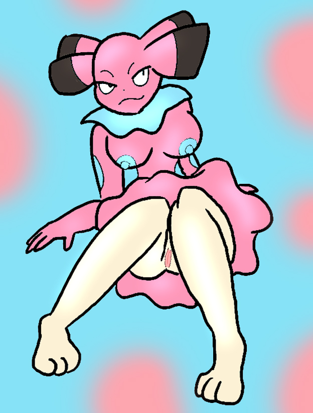 3_toes 4_fingers anthro barefoot breasts closed_mouth color female female_only front_view nipples open_eyes pokemon sitting snubbull solo tagme vulva