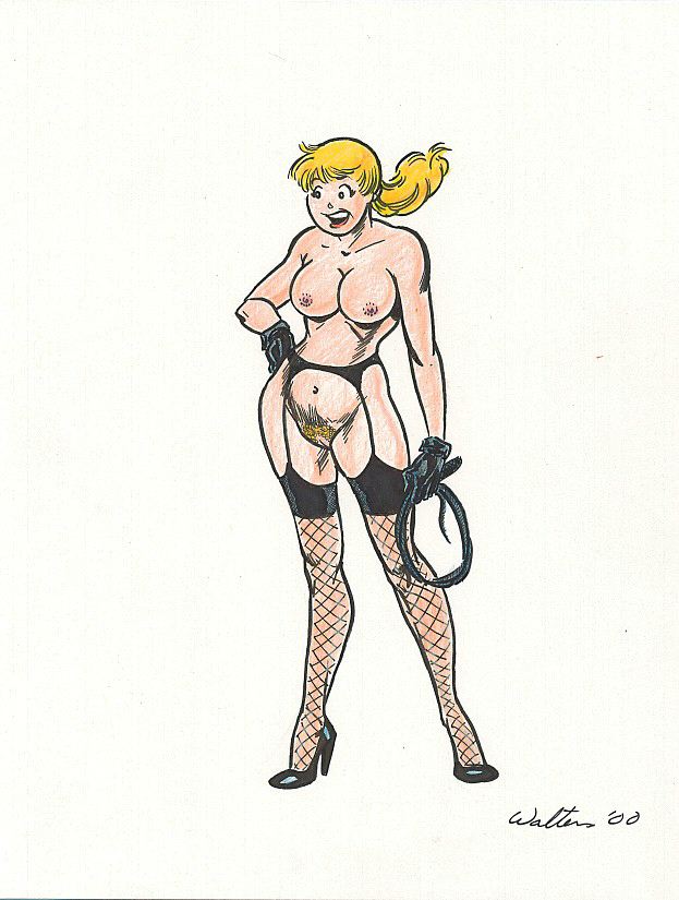 1girls 2000 adam_walters archie_comics betty_cooper dominatrix female female_only fishnets human human_only light-skinned_female light_skin nude nude_female solo solo_female tagme tebra whip