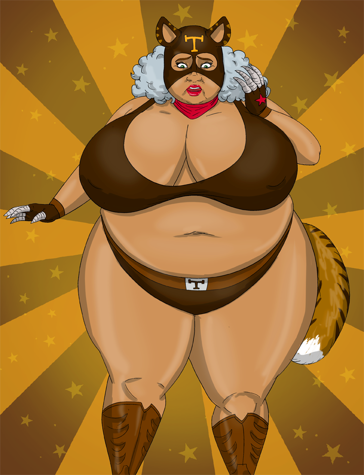 1girls age_progression bbw belly belly_button big_ass big_belly big_breasts breasts claws el_tigre female genderbend genderbender gilf grey_hair latina manny_rivera nickelodeon obese rule_63 saturnxart what