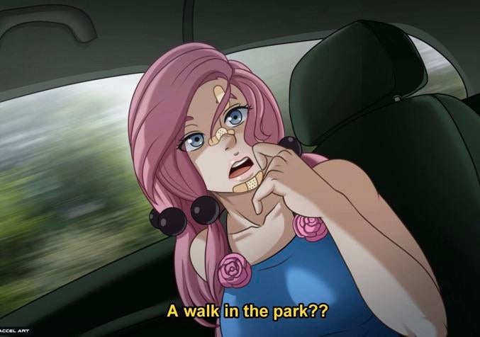 accelart car_interior dialogue fake_taxi imminent_rape imminent_sex jojo's_bizarre_adventure jojolion taxi text yasuho_hirose