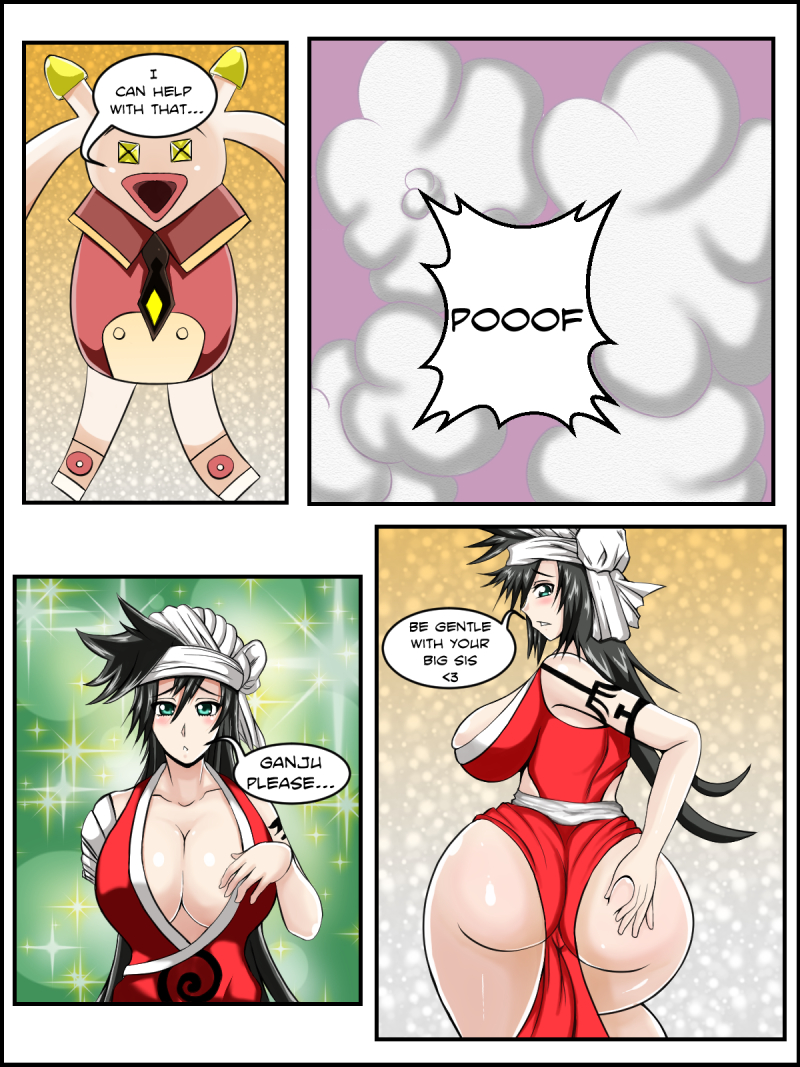 ass, big ass, big breasts, bleach, breasts, disguise, female, gender transformation, kukaku shiba, kurodo, rule 63, shapeshifter, shiftingfun, transformation, transformed