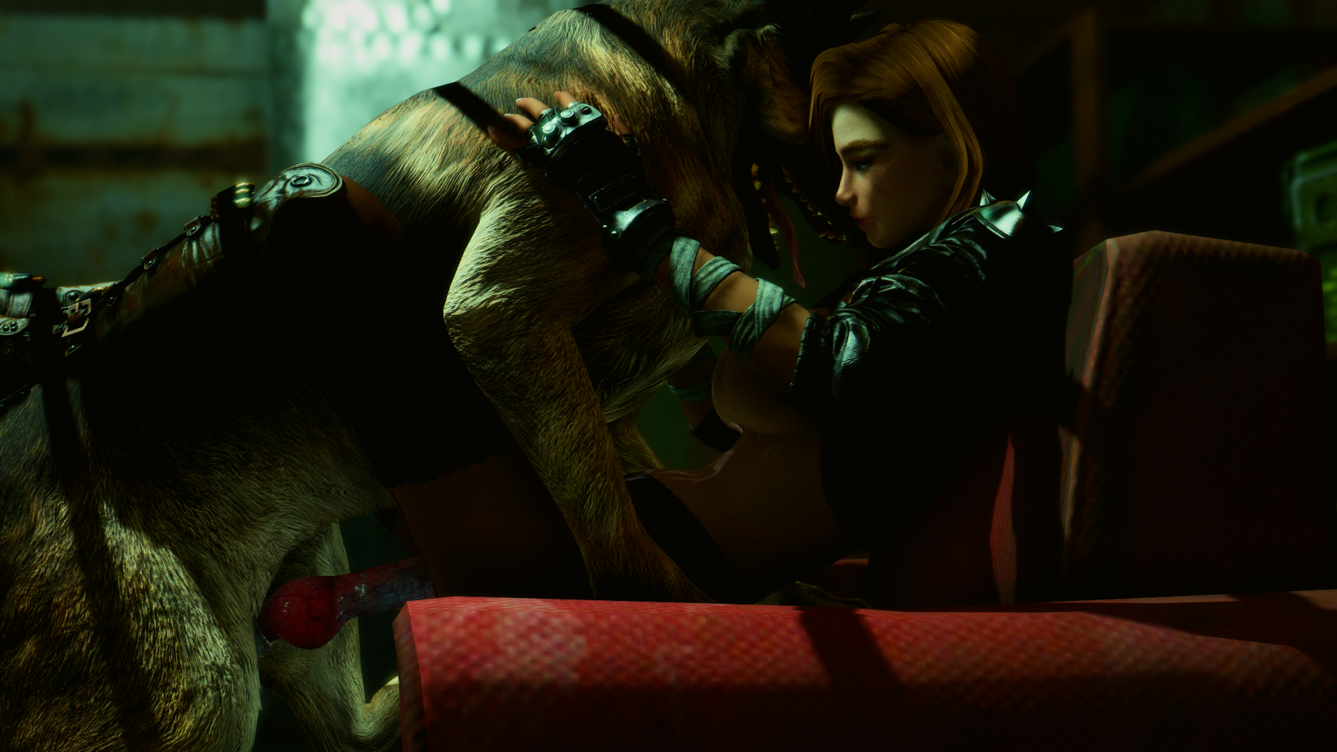 2020, 3d, bethesda softworks, bra, breasts, canid, canine, dogmeat, domestic dog, duo, fallout, fallout 4, female, female on feral, feral, feral penetrating, feral penetrating human, focus, footwear, genitals, german shepherd, herding dog, human on feral, interspecies, jumpsuit, lipstick, male, mammal, maxp8147, nipples, no artist signature, no source, pastoral dog, penile penetration, penis, penis in pussy, pussy, quadruped, red hair, screencap, short hair, sole survivor, sole survivor (female), straight, teasing, vaginal penetration, video games, widescreen, zoophilia