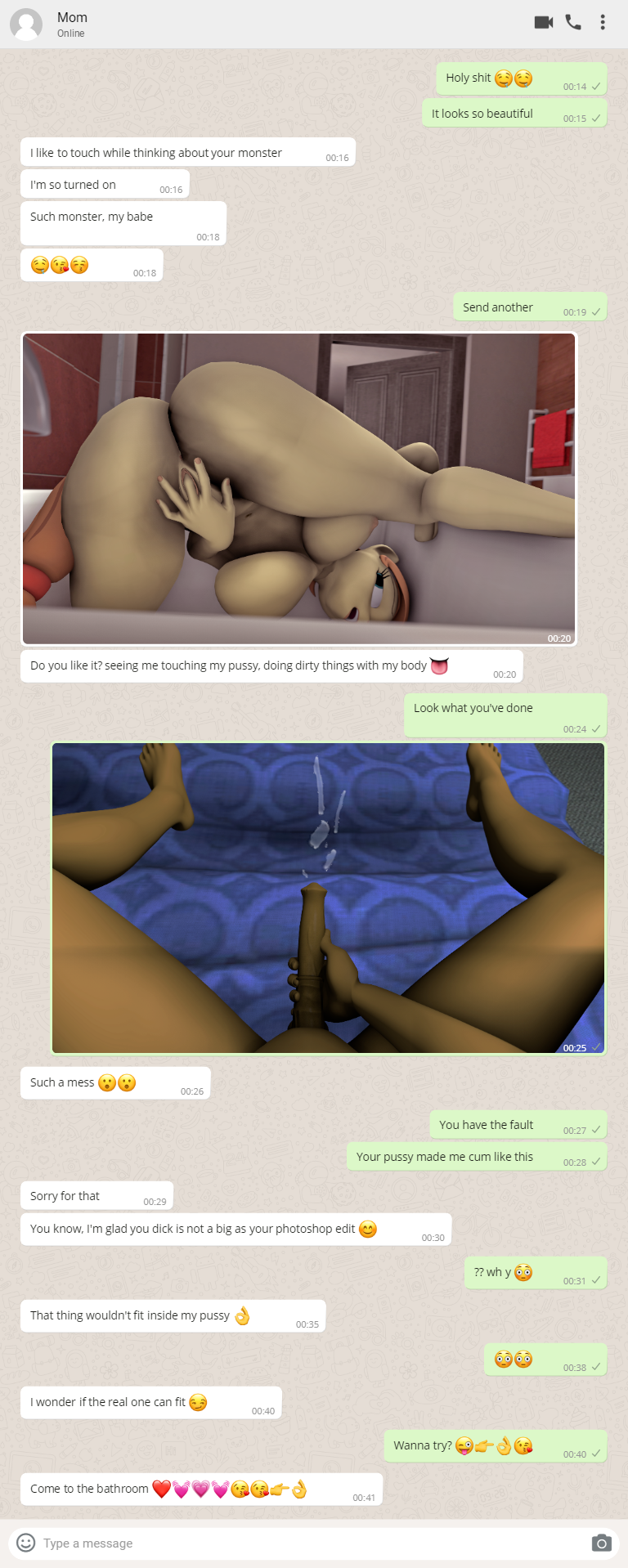 3d_(artwork) age_difference anthro big_breasts big_penis bodily_fluids breasts button_mash_(mlp) chat cream_heart_(mlp) cum duo earth_pony english_text equid equine erection fan_character female friendship_is_magic genital_fluids genitals hair hasbro hi_res horse horsecock incest large_breasts male mammal masturbation mature_female mother mother_and_child mother_and_son my_little_pony nipples nude parent parent_and_child penis pony profanity pussy sebaxn son source_filmmaker straight text texting widescreen young