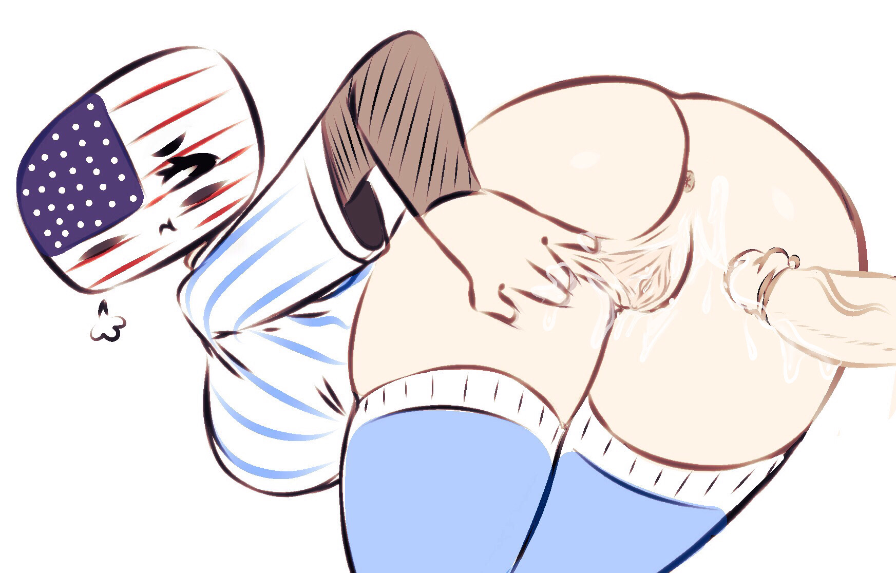 1girls, american flag, ass, breasts, clothed, clothing, countryhumans, countryhumans girl, cum, cum in pussy, cum on legs, cum on pussy, ejaculation, female, flawsy, humanoid, orgasm, pale skin, partially clothed, pout, pussy, skindentation, solo focus, spread pussy, spreading, tagme, thick thighs, thighhighs, united states of america, united states of america (countryhumans)