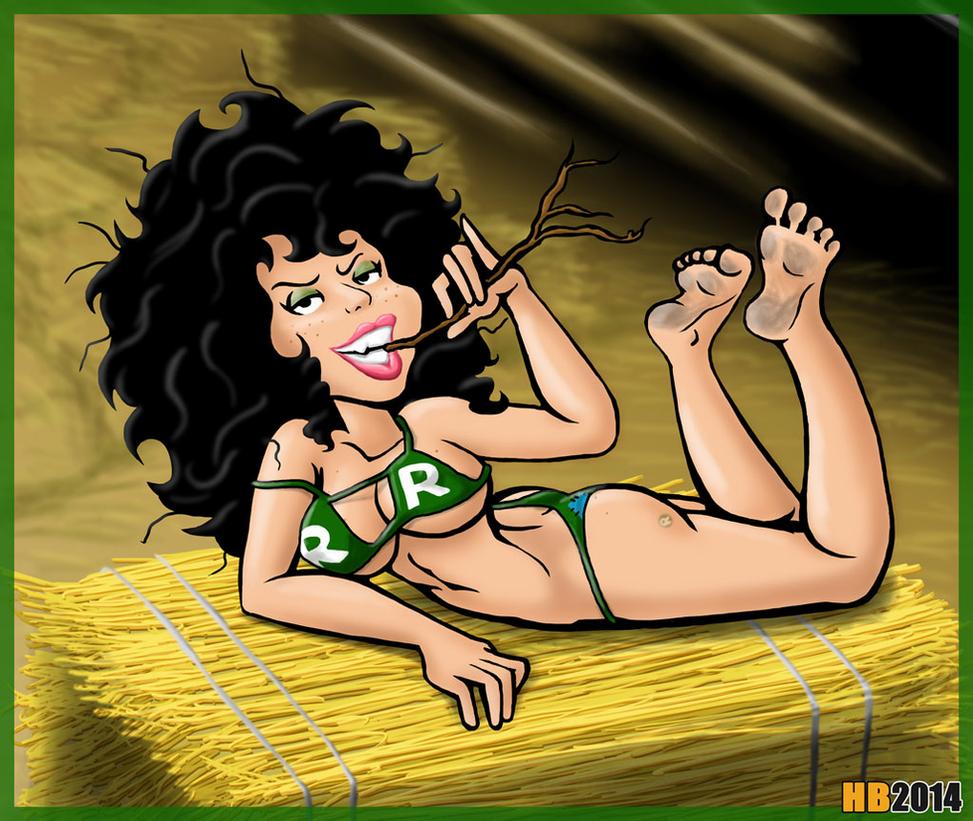 barefoot bikini daisy_mayhem dark_hair dirty_feet dirty_soles hanna-barbera hentai_boy laff-a-lympics soles toes