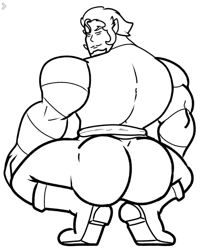 armband armwear bara big_ass broly_culo draco_von_merrick draconicprince_(artist) huge_ass humanoid line_art male male_only meme monochrome muscle muscular muscular_male sketch sleeveless_shirt squatting work_in_progress yaoi