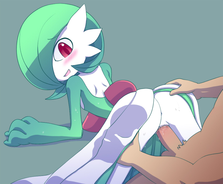 anus ass blush doggy_style female flat_chest gardevoir interspecies male nintendo no_breasts nollety penis pokemon pokemon_(species) pokemon_rse pokephilia pussy sex vaginal_penetration