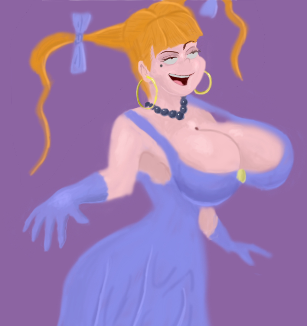 1girls all_grown_up angelica angelica_pickles big_breasts female female_only gatherer huge_breasts rugrats solo