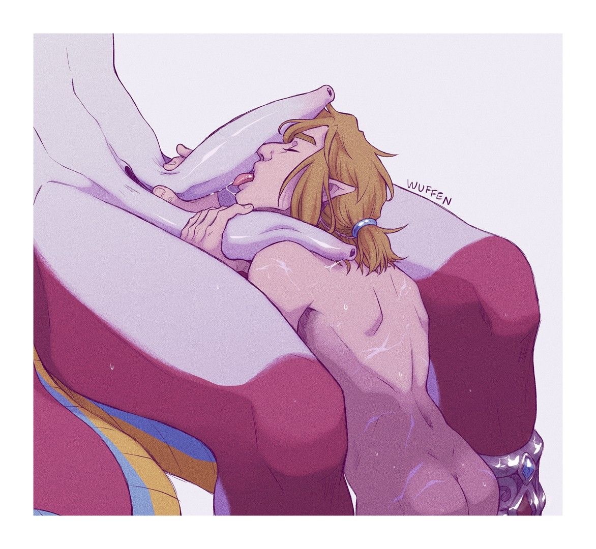 2 penises, 2boys, anthro, blowjob, breath of the wild, diphallia, diphallism, femboy, gay, gay sex, hylian, interspecies, link, link (breath of the wild), male, male/male, multi genitalia, multi penis, oral, oral sex, penis, pretty boy, prince sidon, shark, shark humanoid, sidon (zelda), size difference, the legend of zelda, wuffen, yaoi, zora