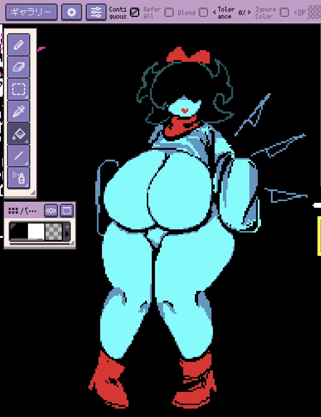 aged up, aqua (deltarune), big ass, big breasts, big thighs, deltarune, deltarune chapter 5, huge breasts, huge thighs, unimaru