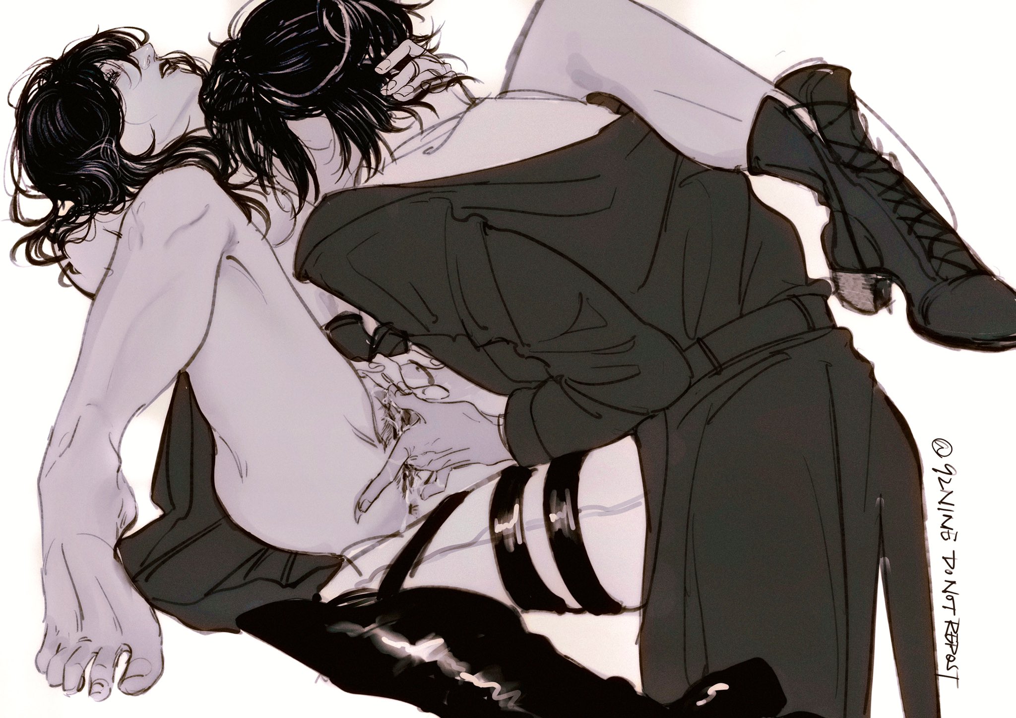 2girls, age difference, attack on titan, black hair, black-haired female, fingering, fingering partner, fingering pussy, hange zoe, hanji zoe, pieck finger, pussy, pussy juice, tagme, yuri