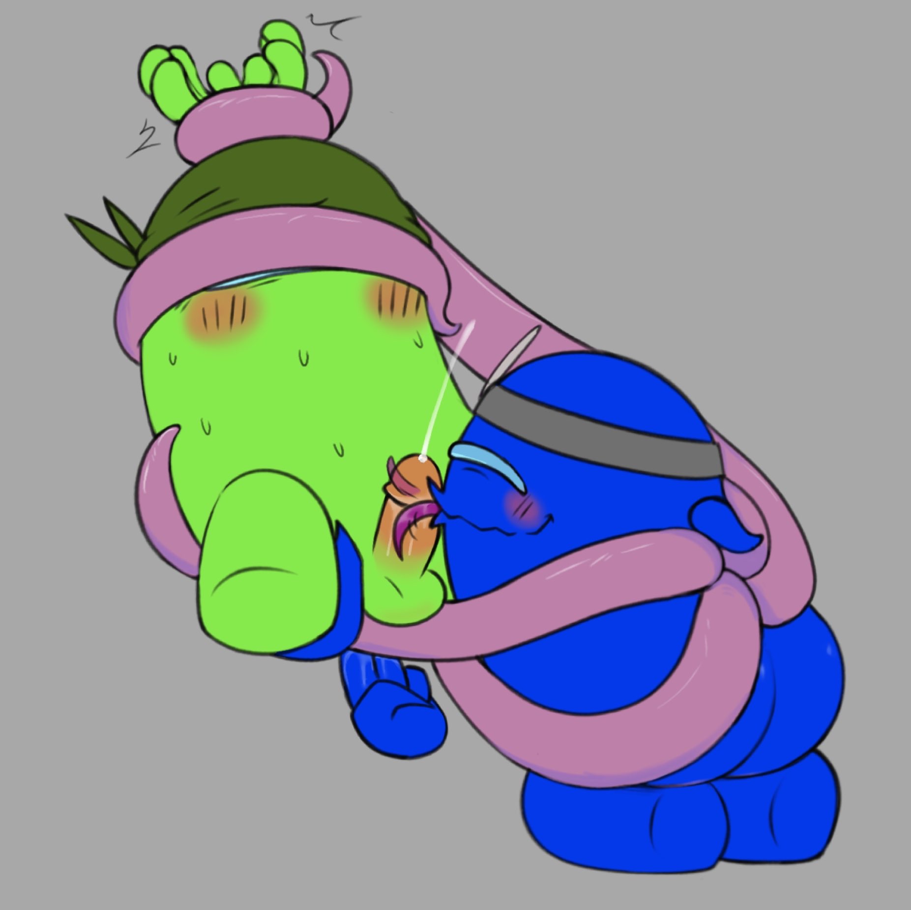 among us, among us (series), ass, blue (among us), cum, fellatio, fingering, lime (among us), penis, tentacles