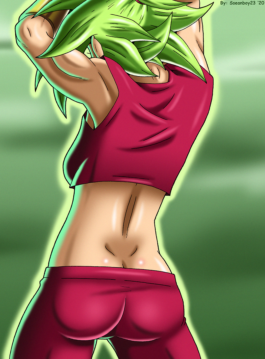 1girls 2020 arms_above_head arms_up artist_name ass ass_cleavage back back_view biceps breasts butt butt_crack clothed clothed_female clothes clothing crop_top deviantart deviantart_username dragon_ball dragon_ball_super earrings fanart female female_focus female_only fusion gold_armband gold_bracelet green_background green_hair green_outline kefla light-skinned_female light_skin muscles muscular muscular_female potara_earrings saiyan shiny shiny_ass shiny_clothes shiny_hair shiny_skin shiny_thighs short_hair solo solo_female solo_focus spiky_hair sseanboy23 super_saiyan tight_clothing tight_pants tournament_of_power watermark