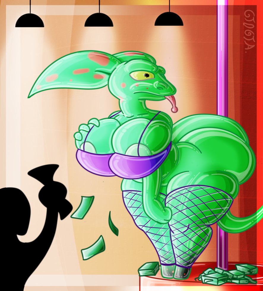 alien anthro ass big_breasts big_butt breasts club female gtogta gtogta_(artist) lizzarh_(gtogta) reptile