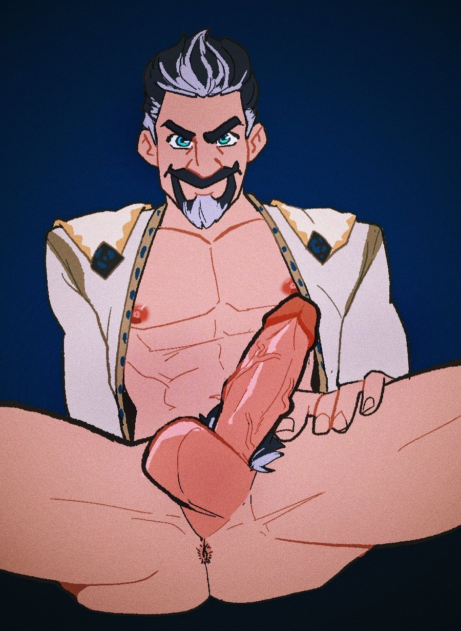 abs anus ass balls bara beard biceps big_balls big_penis daddy dilf disney disney_villains erection grey_hair king_magnifico male male_nipples male_only male_pubic_hair manly mature_male muscular_male nipples nude pecs penis pinkmustacheguy wish_(film)