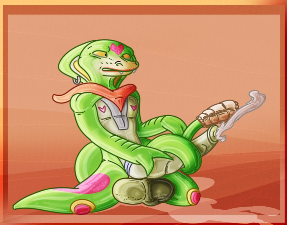 anthro balls bodily_fluids cum genital_fluids gtogta gtogta_(artist) male mikamanda_the_yrryf penis reptile scalie snake solo yrryf yrryf_party