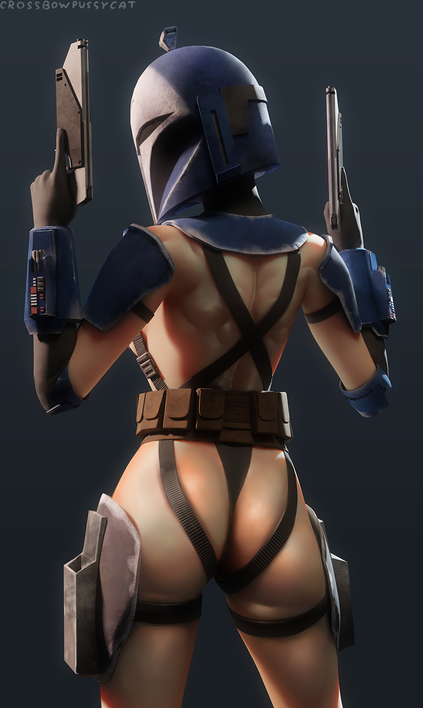 1girls 5_fingers armor arms_up ass belly belt big_breasts blaster blue_headwear blue_helmet bo-katan_kryze body_armor bodysuit breasts breasts_out clone_wars crossbowpussycat exposed_breasts female female_focus female_only female_solo gun helmed helmet helmet_over_eyes helmet_with_visor highres holding_gun holding_object holding_weapon large_breasts mandalorian mandalorian_armor no_face open_bodysuit pose ranged_weapon solo solo_female star_wars tactical_nudity tagme the_mandalorian weapon