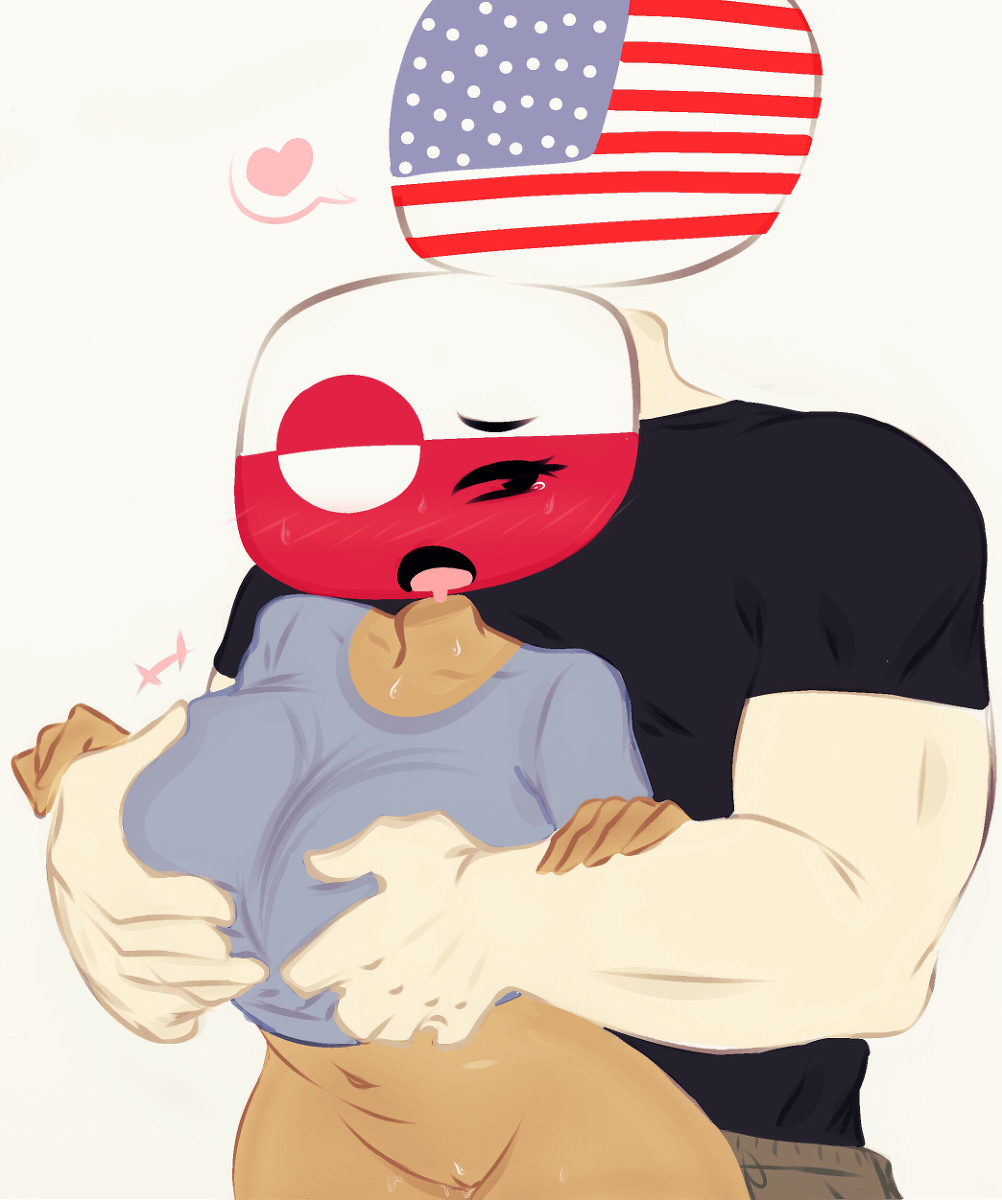 big_dom_small_sub black_shirt bottomless breast_grab countryhumans countryhumans_girl dark-skinned_female dark_skin drool drooling exposed_pussy flawsy floating_head greenland_(countryhumans) heart hourglass_figure muscular_male no_face open_mouth simple_background tagme taller_male united_states_of_america_(countryhumans)