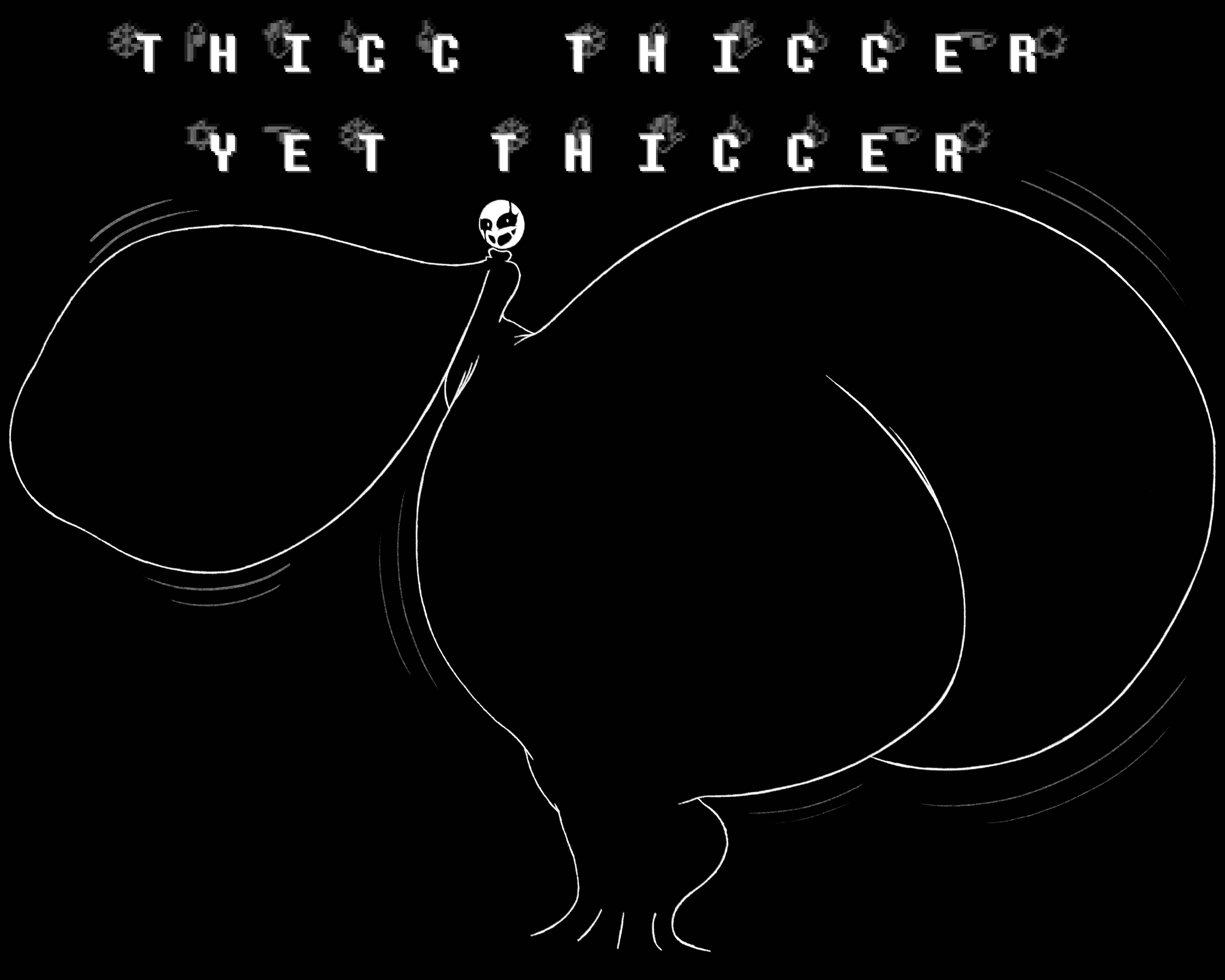 2d, 2d (artwork), ass body, ass expansion, black background, black dress, body transformation, breast expansion, breast growth, breast growth (enlargement), breasts, breasts bigger than head, expansion, fem gaster, female, figure transformation, gaster, hourglass figure, huge ass, huge breasts, monochrome, mrkinettle, rule 63, side view, solo, solo female, tagme, tight clothes, tight clothing, tight dress, tight fit, transformation, undertale, undertale (series)