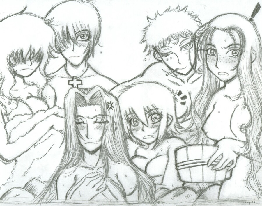 drawn heinkel_wolfe hellsing integra_hellsing lsayaku rip_van_winkle seras_victoria vampire yumie_takagi zorin_blitz