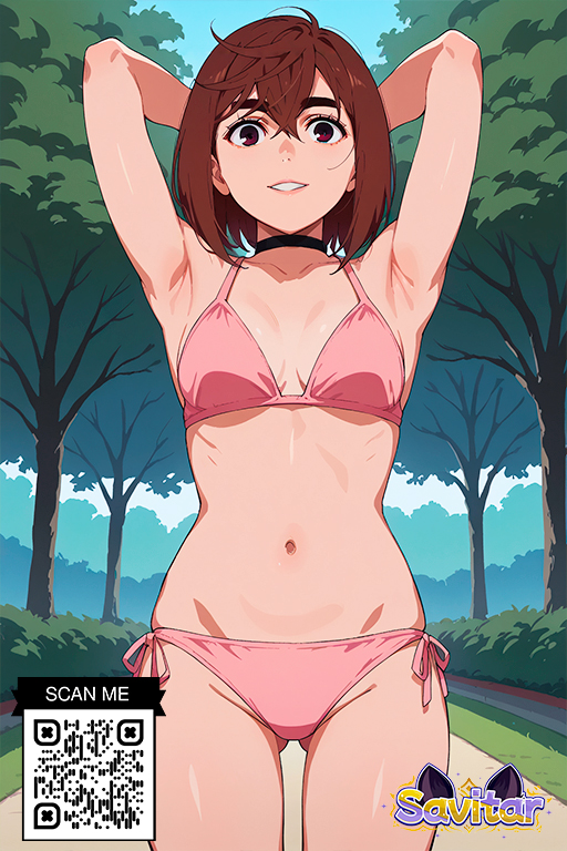 ai_generated armpits arms_behind_head arms_up ayase_momo bangs bikini bikini_bottom black_choker blue_sky blush breasts brown_eyes brown_hair choker clavicle clothing cloud dandadan day female grin hair_between_eyes littlehentai looking_at_viewer navel one_arm_up outdoors palm_tree parted_lips pink_bikini pink_swimsuit savitar short_hair side-tie_bikini side-tie_bikini_bottom side-tie_clothing side-tie_swimsuit sky small_breasts smile solo standing stomach string_bikini swimsuit thick_eyebrows thighs tree