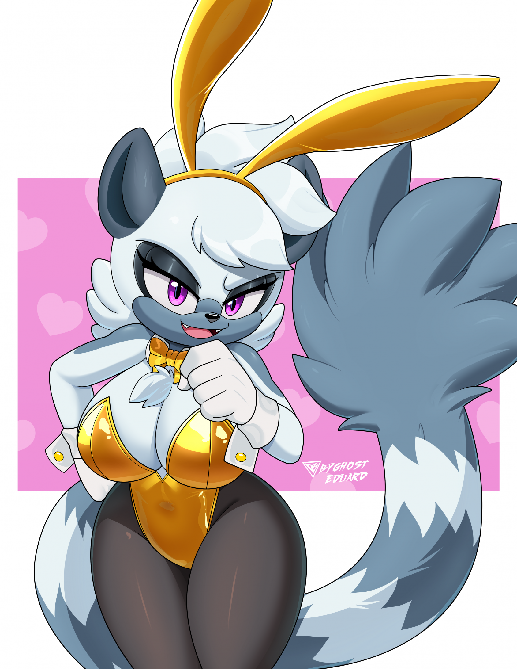1girls, big breasts, bow, breasts, bunny ears, bunny girl, bunny suit, bunnysuit, byghosteduard, female, girl, idw publishing, lemur, mobian, sega, sexy, solo, sonic (series), sonic the hedgehog (comics), sonic the hedgehog (idw), sonic the hedgehog (series), tail, tangle the lemur, yellow bow, yellow bunny ears, yellow bunnysuit