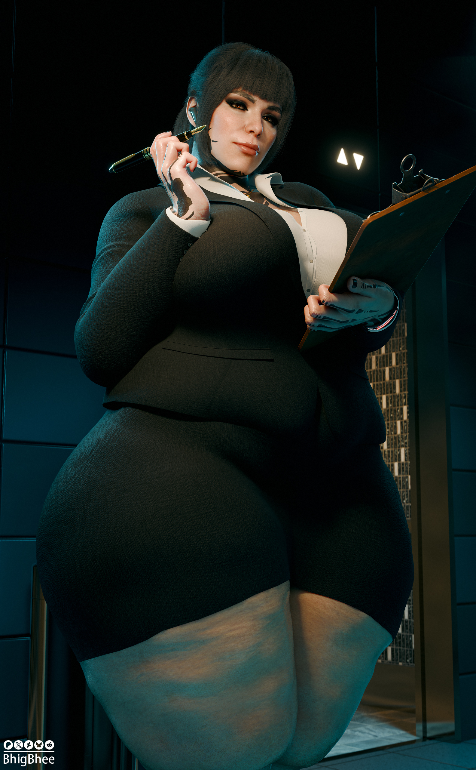 1girls, 3d, bhigbhee, big breasts, call of duty, curvy, curvy female, curvy figure, emma kagan, female, thick thighs, voluptuous, voluptuous female