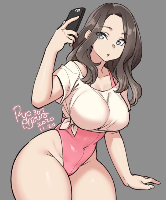 1girls, big breasts, breasts, cleavage, female, female only, large breasts, looking at viewer, ryo agawa, solo, thick thighs, wide hips