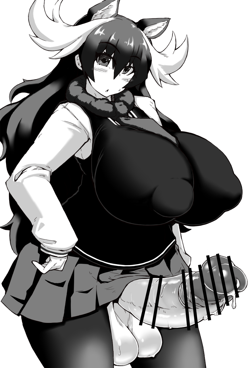 1futa 4_ears animal_ears animal_humanoid antlers balls big_balls big_breasts big_penis biped black_clothing black_hair black_legwear black_topwear blush bodily_fluids bottomwear breasts capreoline capreoline_humanoid censored cervid cervid_humanoid clothed clothing curvy_figure erection foreskin fur_trim_(clothing) futa_only futanari genital_fluids genitals glistening glistening_genitalia glistening_penis greyscale hair hi_res horn huge_breasts huge_cock human_and_animal_ears humanoid humanoid_genitalia humanoid_hands humanoid_penis intersex kanon_(148bpm) kemono_friends kemonomimi legwear light_skin long_hair looking_at_viewer mammal mammal_humanoid monochrome moose_(kemono_friends) moose_humanoid mostly_clothed multi_ear nipple_outline penis portrait precum precum_drip retracted_foreskin shirt simple_background skirt solo solo_futa standing sweat sweaty_balls sweaty_genitalia sweaty_penis three-quarter_portrait topwear uncut vest voluptuous white_background white_clothing white_shirt white_topwear wide_hips