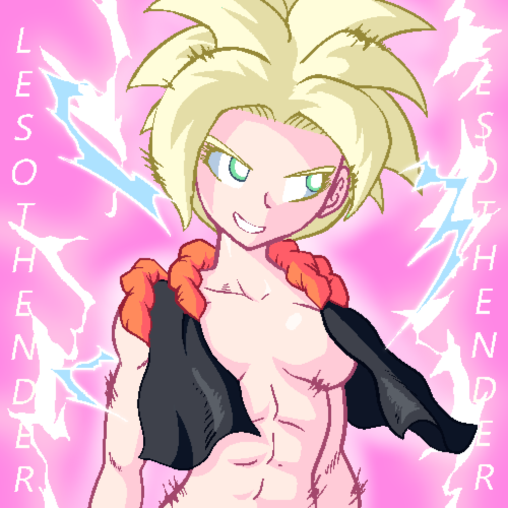 1girls abs artist_name biceps black_vest breasts caule cleavage dragon_ball dragon_ball_super electricity female female_focus female_only female_solo fusion green_eyes green_hair hypothetical_fusion kefla lesothender lighting looking_at_another metamoran metamoran_clothing metamoran_fusion muscles muscular_female pink_background saiyan shiny shiny_abs shiny_breasts shiny_clothes shiny_eyes shiny_skin skinny skinny_girl small_breasts smiling solo solo_female solo_focus spiky_hair super_saiyan super_saiyan_2 watermark